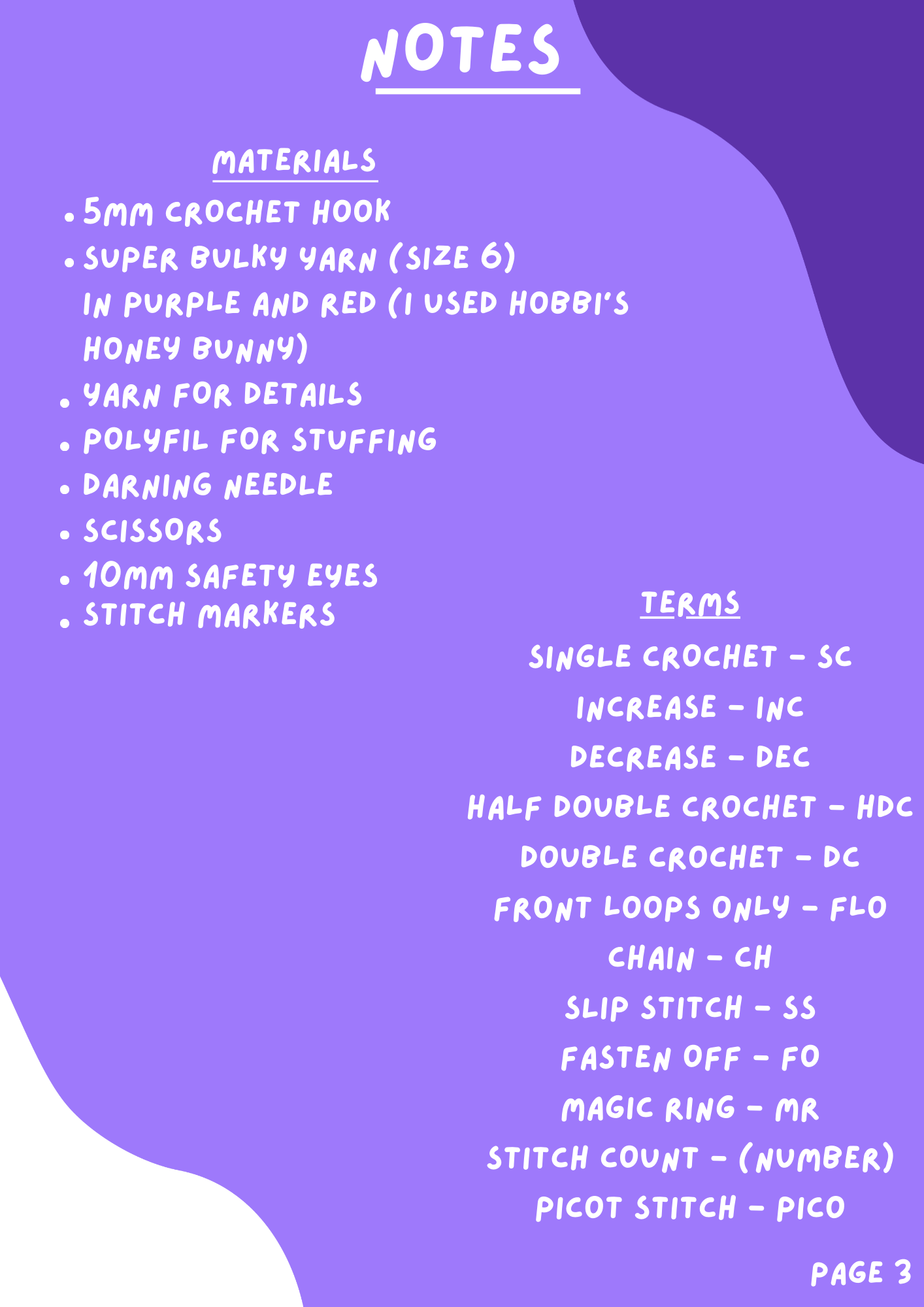 Grumpy Ghost Pattern PDF