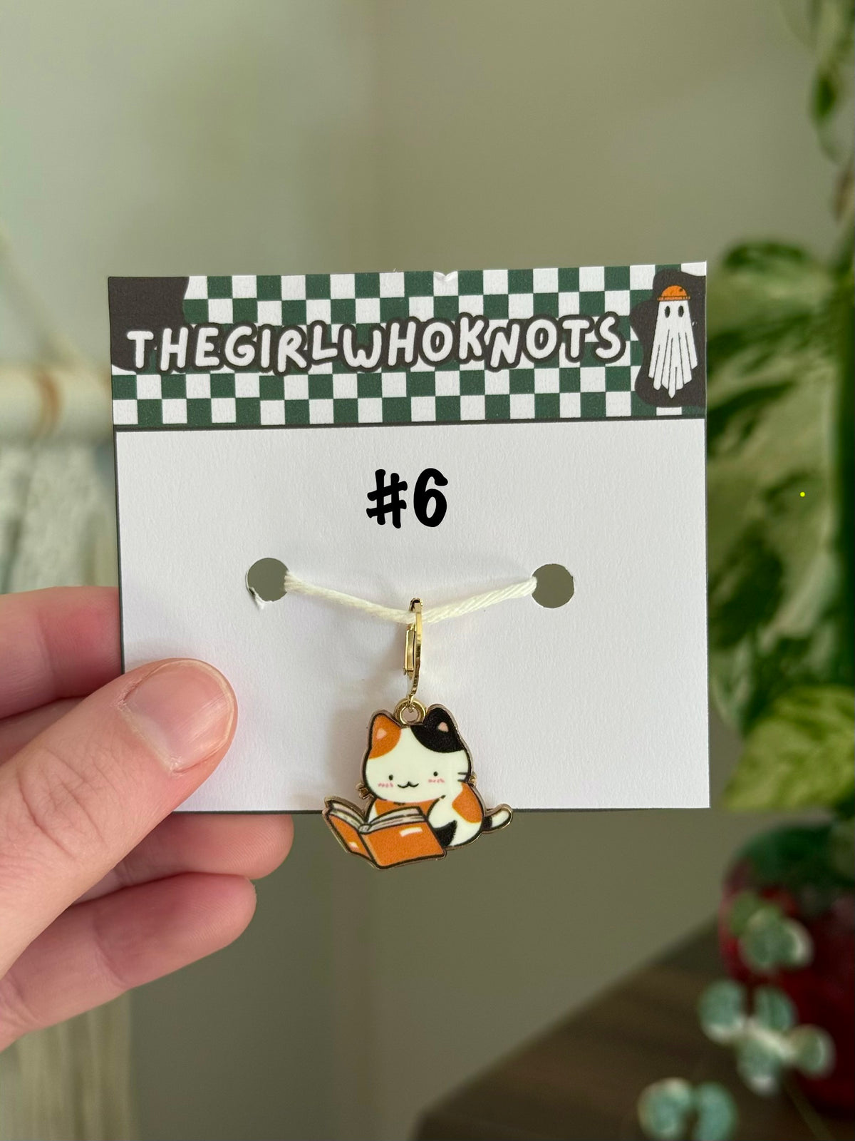 Reading Cat Stitch Markers