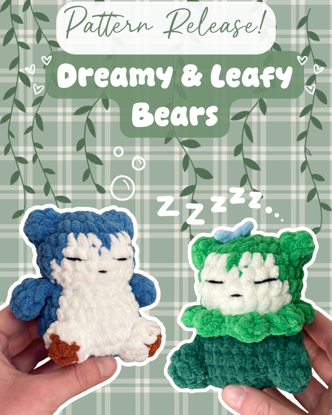 Dreamy & Leafy Bear Pattern PDF
