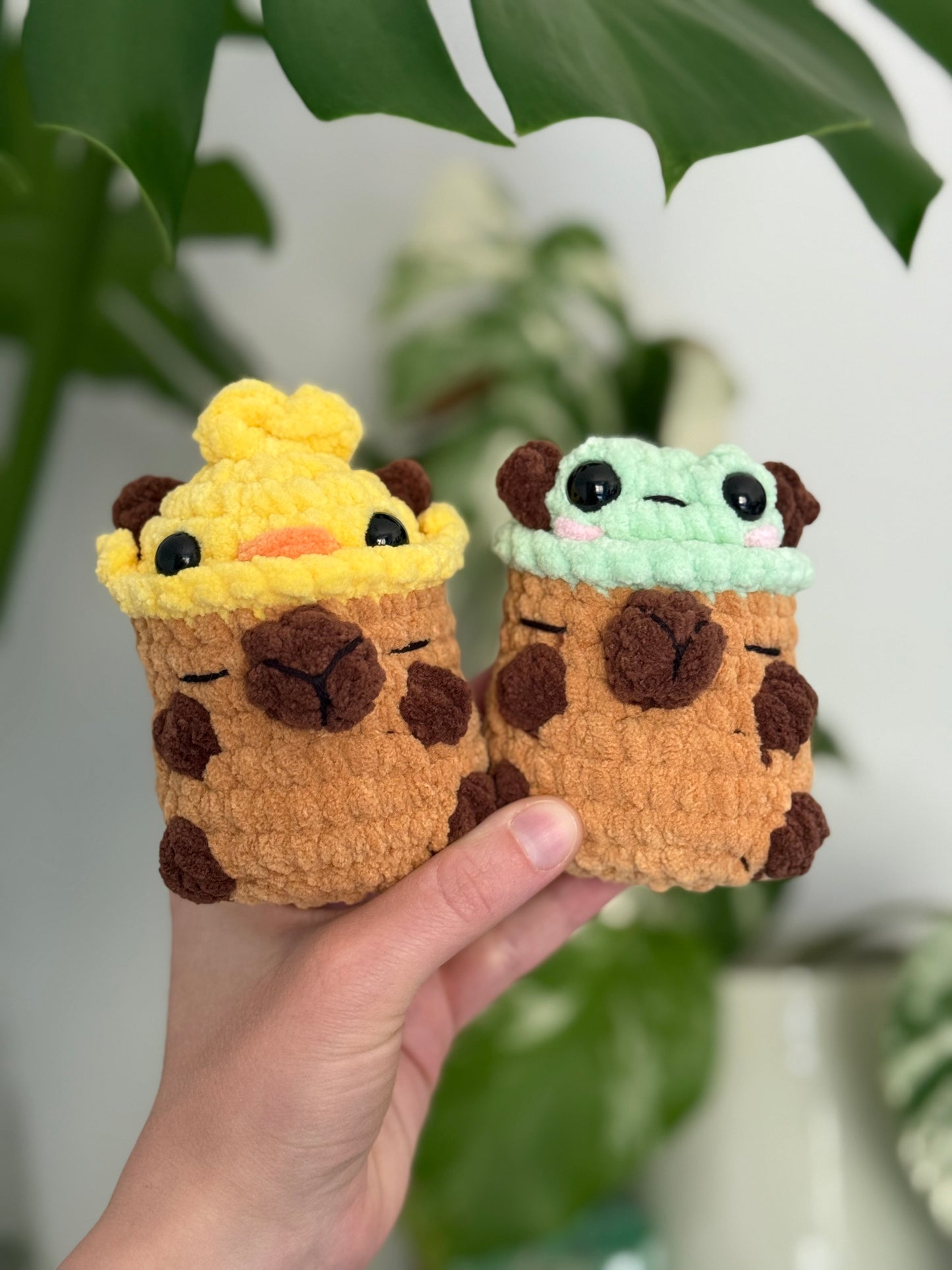 Crochet Capybara with Hats