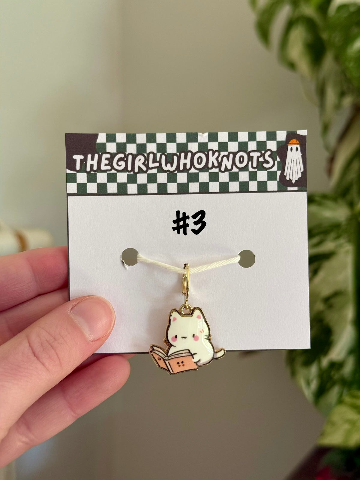 Reading Cat Stitch Markers