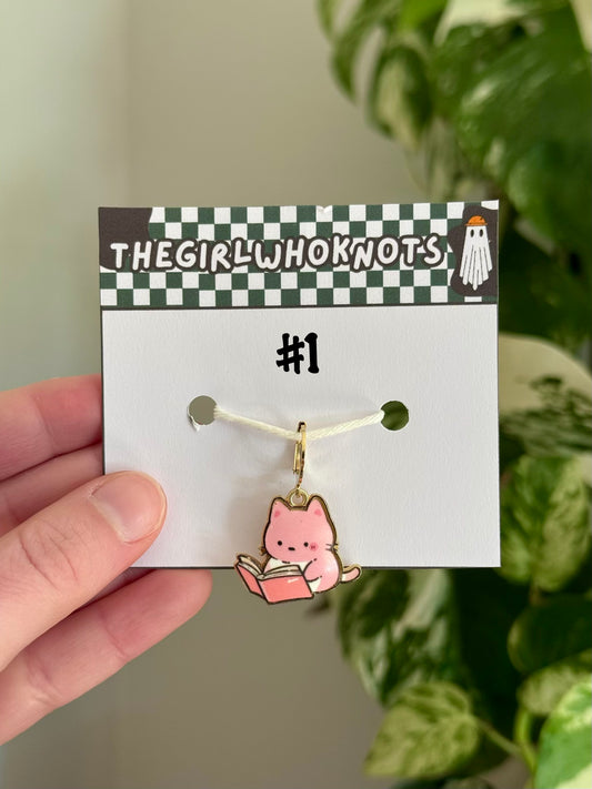 Reading Cat Stitch Markers